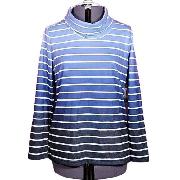 Karen Scott Women's Ombre Striped Top Sz M - Picture 1 of 12